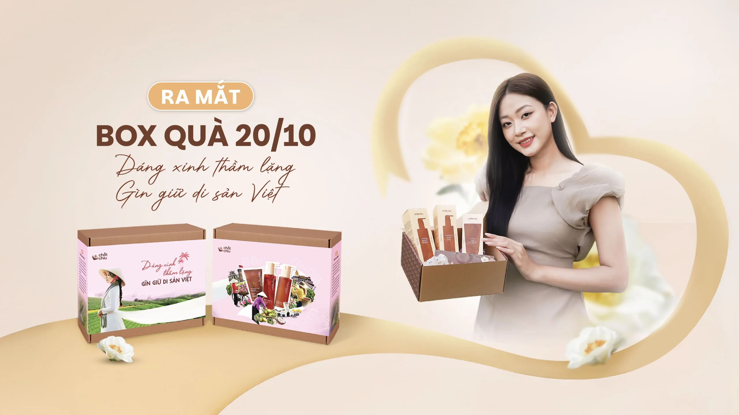 Box quà tặng 20/10 Mỹ phẩm sạch Chắt Chiu