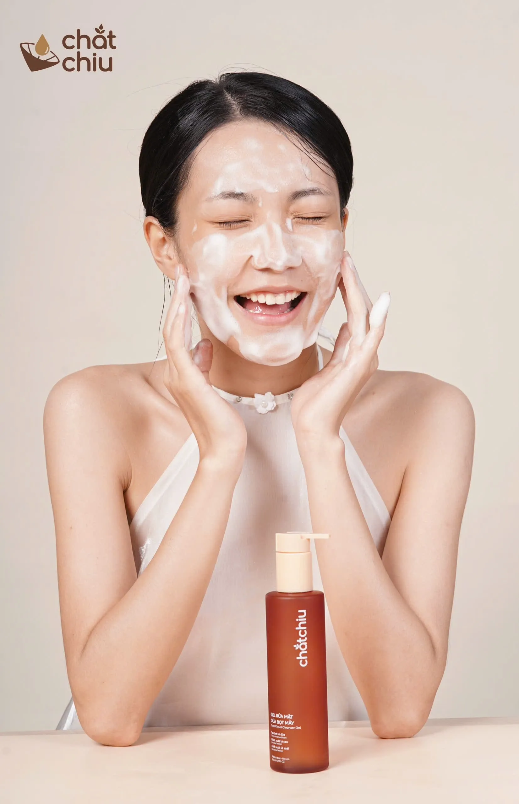 Gel rửa mặt dừa bọt mây CocoCloud Cleanser Gel Chắt Chiu làm sạch dưỡng da ẩm mịn